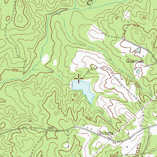 Topographic Map of Rome Kraft Lake Dam, GA
