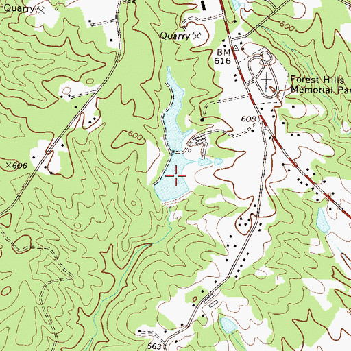 Topographic Map of Oglesby North Lake, GA