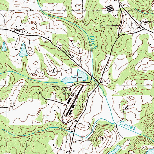 Topographic Map of Matthews Lake, GA