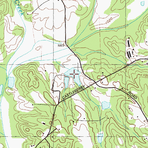 Topographic Map of Sawnee Lake, GA