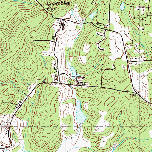 Topographic Map of Mcwilliams Lake Dam, GA