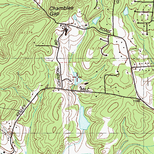 Topographic Map of Mcwilliams Lake, GA
