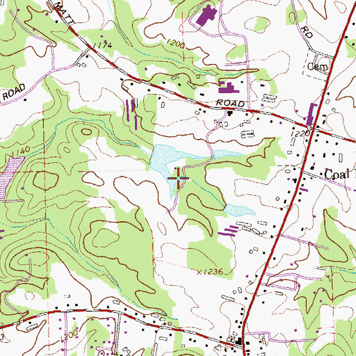 Topographic Map of Norrell Lake, GA