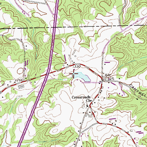 Topographic Map of Kalb Dam, GA