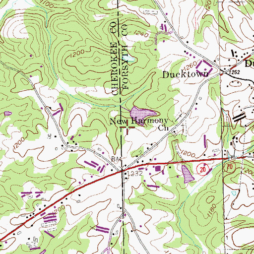 Topographic Map of Westbrook Dam, GA