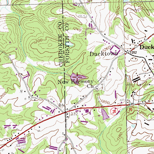 Topographic Map of Westbrook Lake, GA