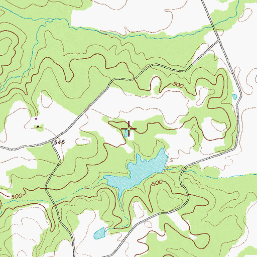 Topographic Map of Toombs Lake, GA