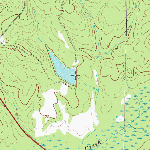 Topographic Map of Ashley Lake Dam, GA