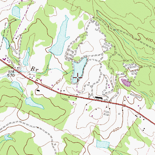 Topographic Map of Small Agresearch Lake Dam, GA
