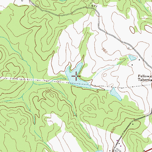 Topographic Map of Lick Skillet Lake, GA