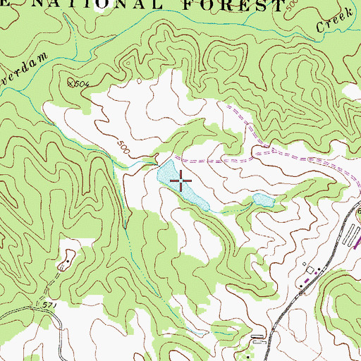 Topographic Map of Lassiter Lake, GA