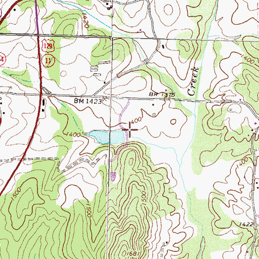 Topographic Map of Whitmire Lake Dam, GA