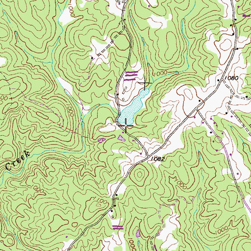 Topographic Map of Miller Lake Dam, GA