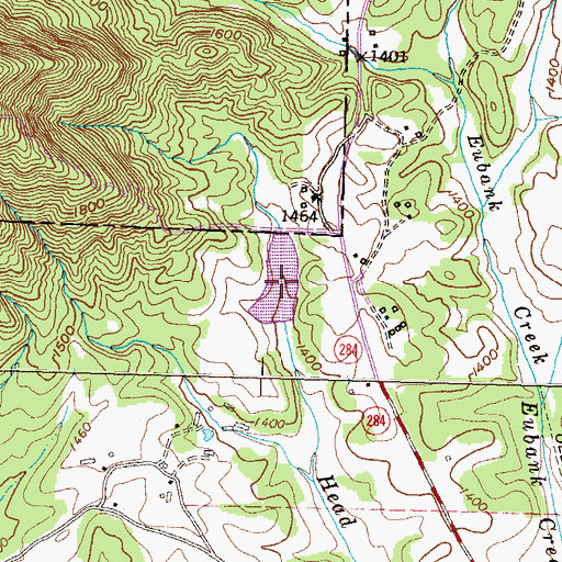 Topographic Map of Walker Mountain Lake, GA
