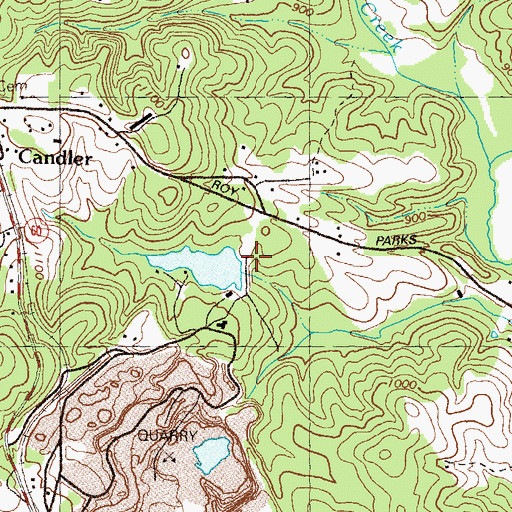 Topographic Map of Gainesville Stone Lake Dam, GA