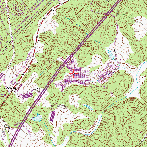 Topographic Map of Ramsey-Fraser Lake, GA