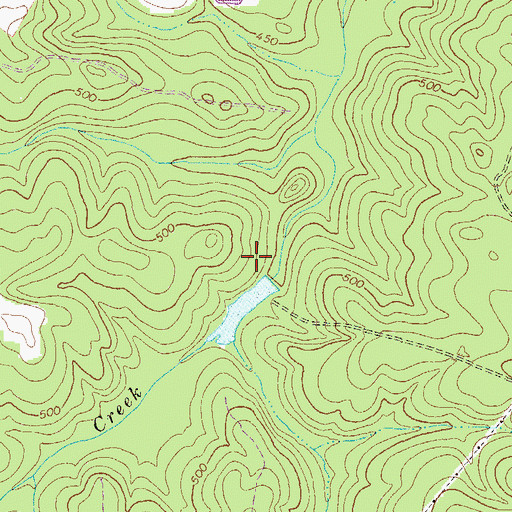 Topographic Map of Aggregates Lake Dam, GA