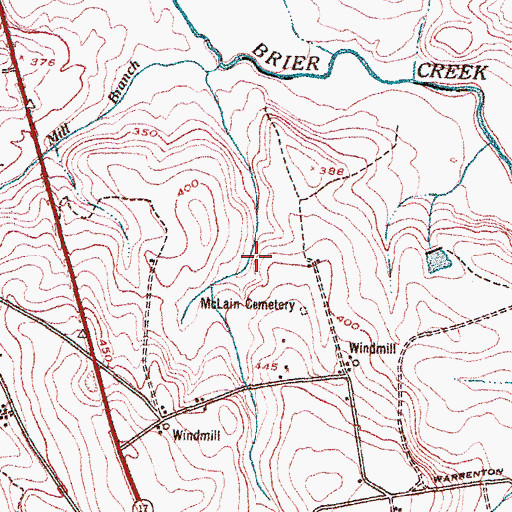 Topographic Map of Kaolin Mines Lake Dam, GA