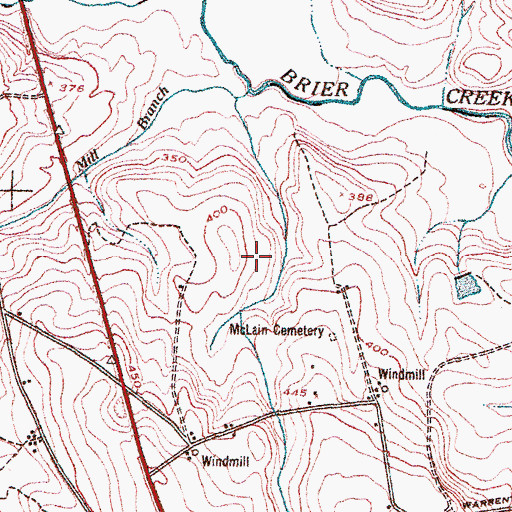 Topographic Map of Kaolin Mines Lake, GA