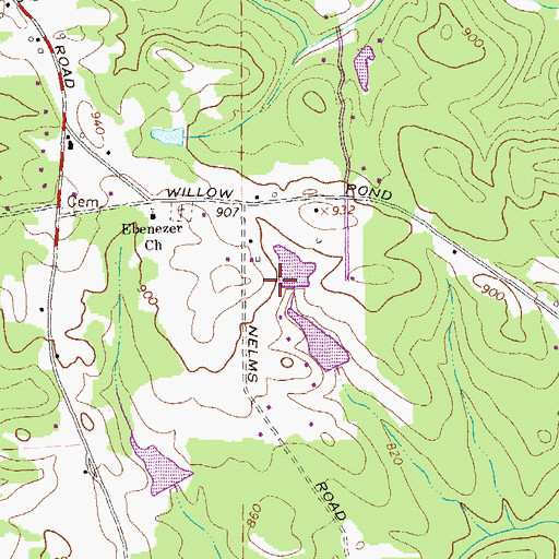Topographic Map of McCord North Dam, GA