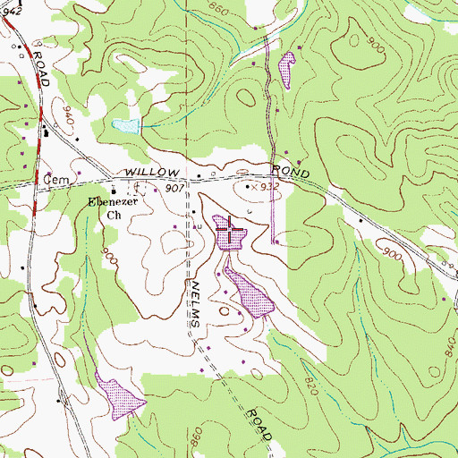 Topographic Map of McCord North Lake, GA