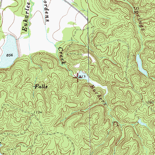 Topographic Map of Euharlee Creek Structure Number 51 Dam, GA