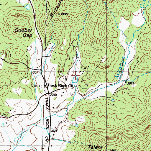 Topographic Map of Alexander Lake, GA