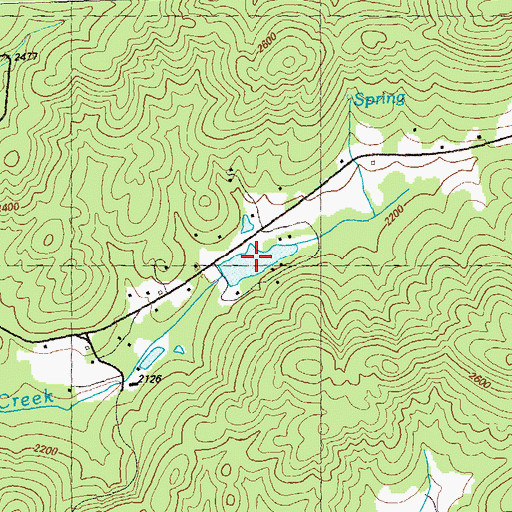 Topographic Map of Eagles Nest Lake, GA