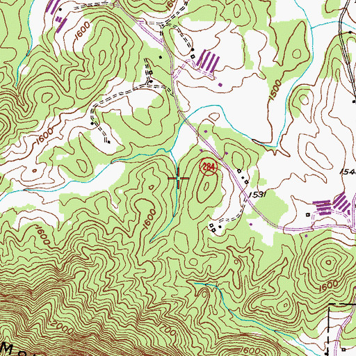 Topographic Map of Bolton Lake, GA