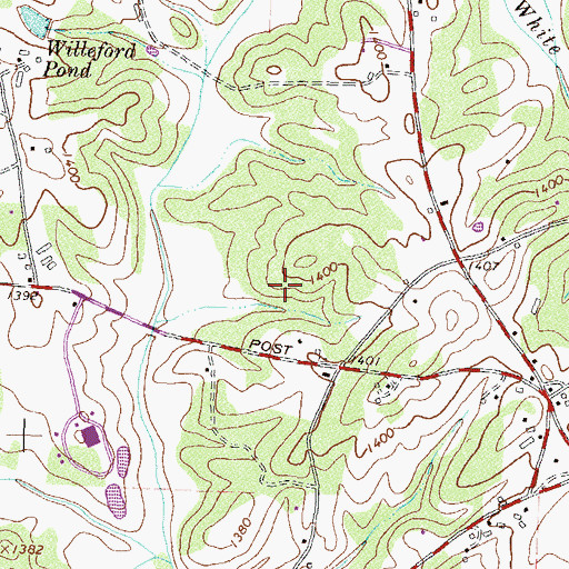 Topographic Map of Dorsey Lake Dam, GA