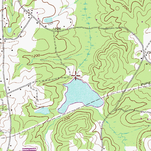 Topographic Map of Little River Structure Number Seven Dam, GA