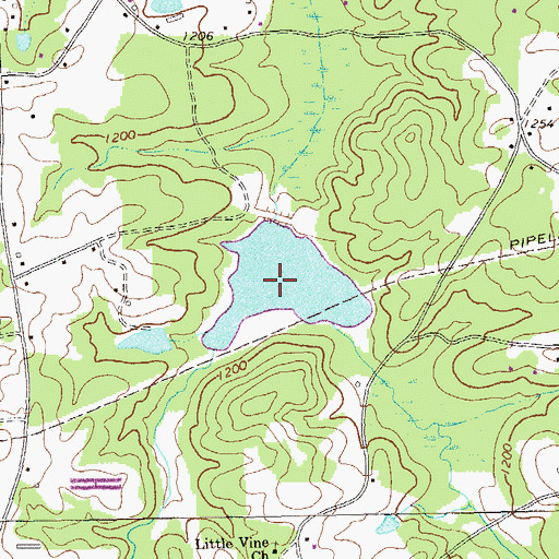 Topographic Map of Hatfields Lake, GA