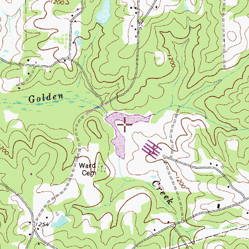 Topographic Map of Little River Structure Number Eight Dam, GA