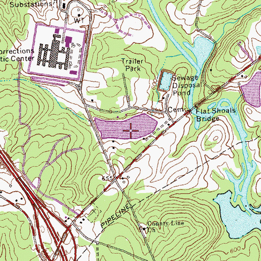 Topographic Map of Corrections Dam, GA