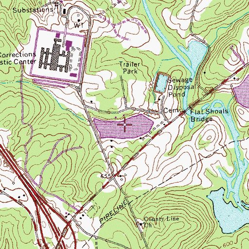 Topographic Map of Corrections Lake, GA