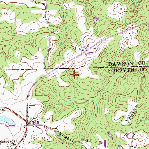 Topographic Map of Lake Marie Dam, GA