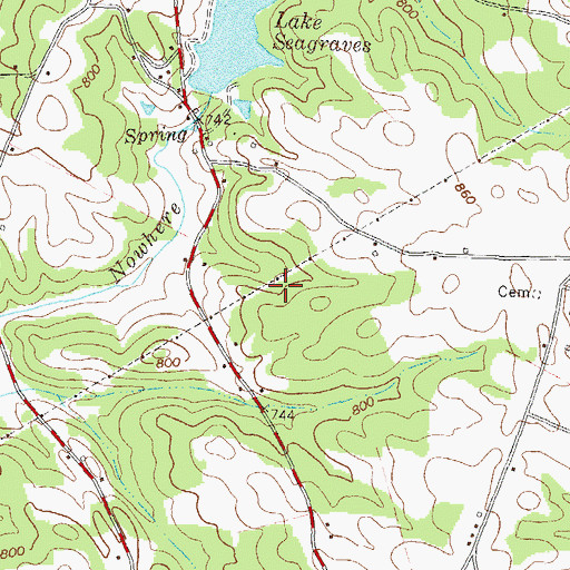 Topographic Map of Seagraves Mill Pond Dam, GA
