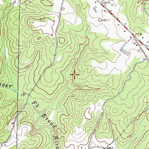 Topographic Map of M M Land Development Company Dam, GA