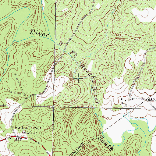 Topographic Map of Baptist Association Lake, GA