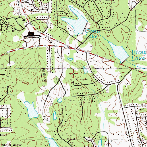Topographic Map of Mud Creek Lake Dam, GA