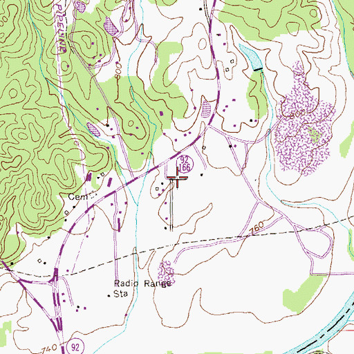 Topographic Map of Groover Lake Dam, GA