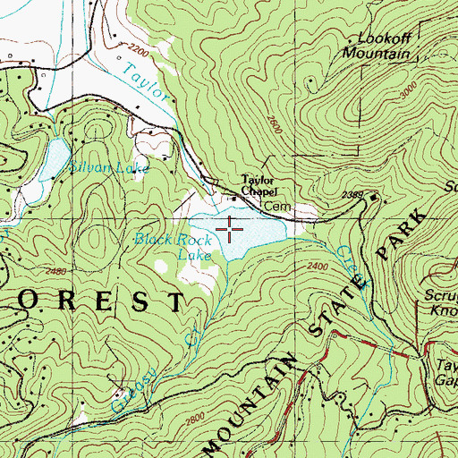 Topographic Map of Black Rock Lake Dam, GA
