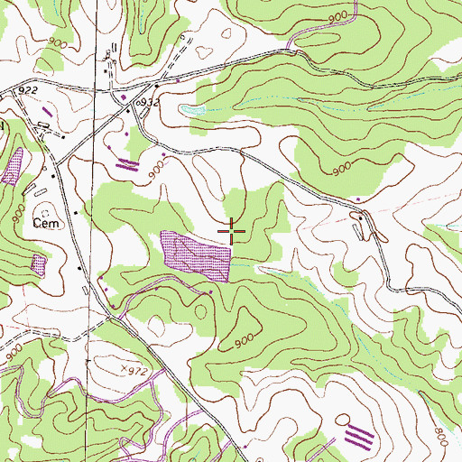 Topographic Map of Samples Lake Dam, GA