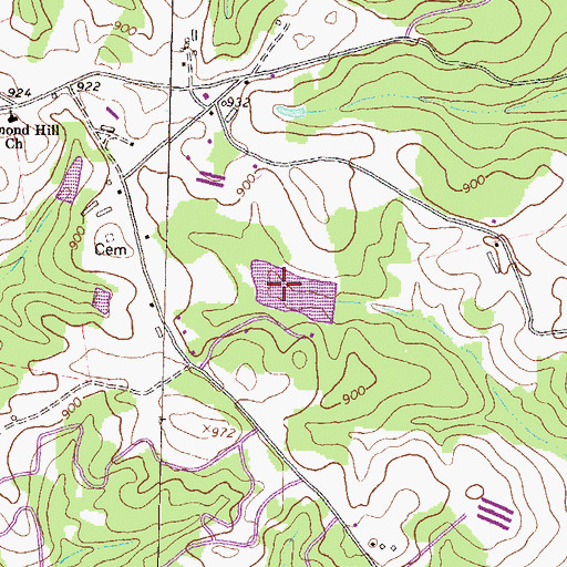 Topographic Map of Samples Lake, GA