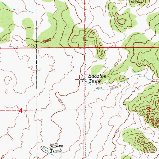 Topographic Map of Sacaton Tank, AZ