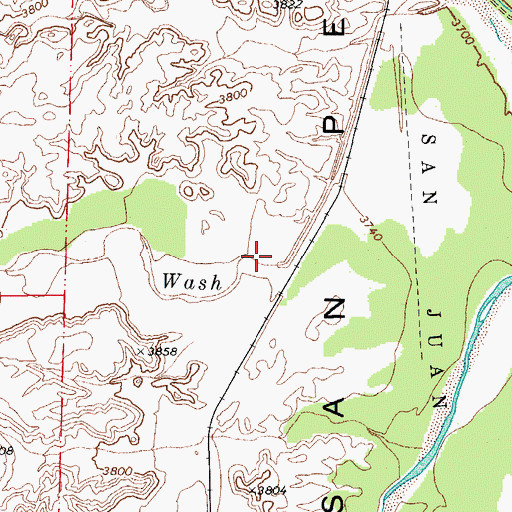Topographic Map of Sacaton Wash, AZ