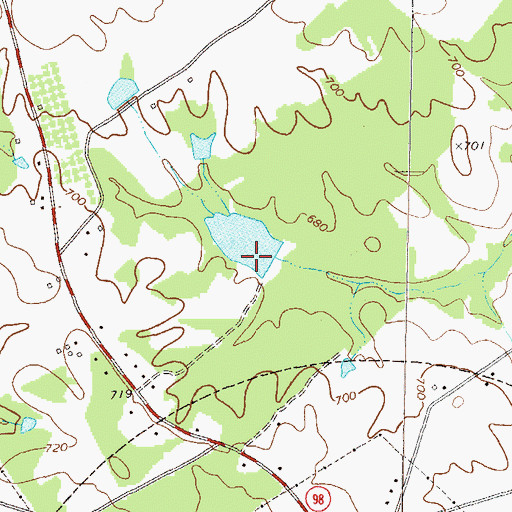 Topographic Map of Payne Dam, GA