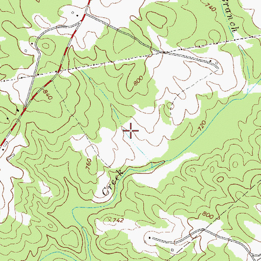 Topographic Map of Hunnicutt Lake, GA