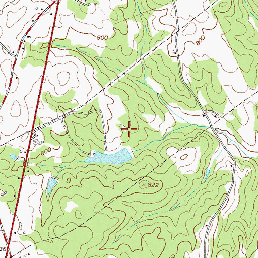 Topographic Map of Muse Lake, GA