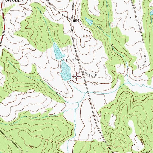 Topographic Map of Irwin Lake Dam, GA